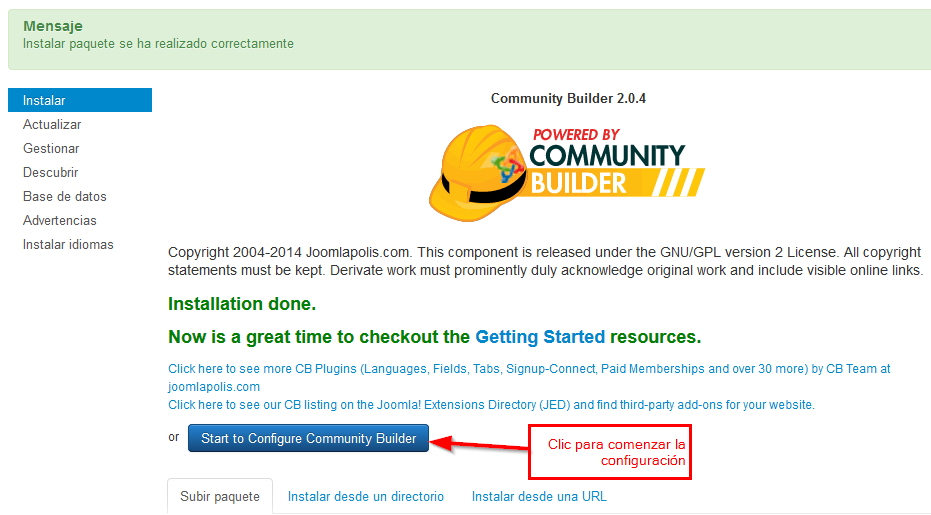 Configurar Community Builder Configurar Community Builder