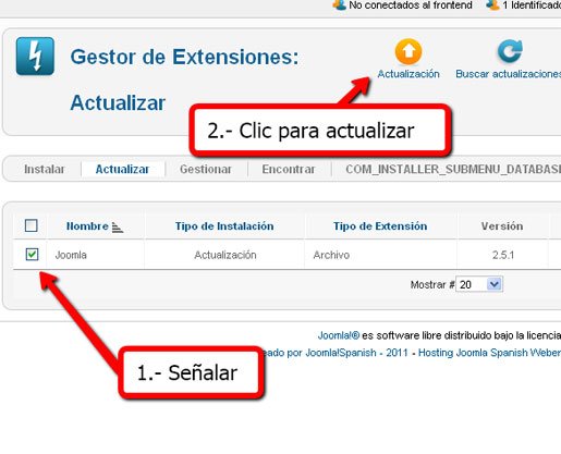 Ejecutar actualzación Ejecutar actualzación