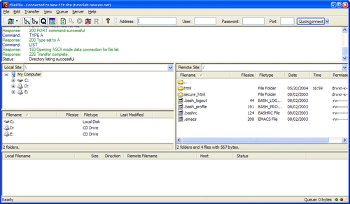 Inicio Hosting ftp en Filezilla Inicio Hosting ftp en Filezilla