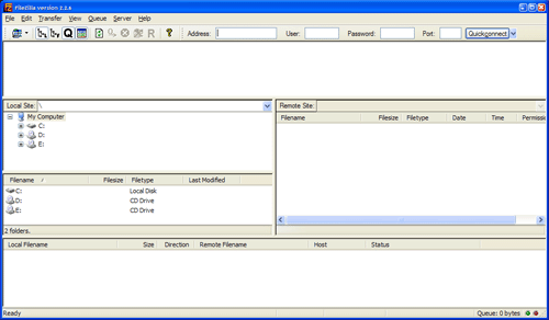 Inicio Filezilla Inicio Filezilla