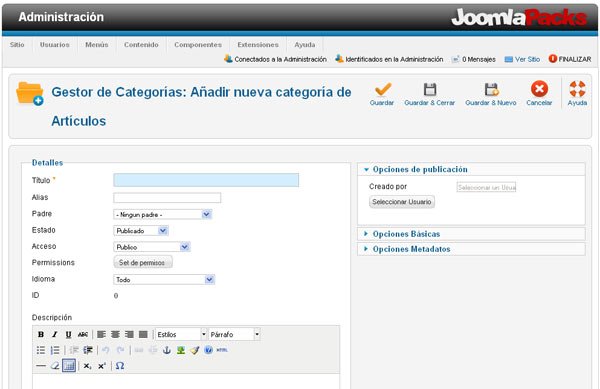 Vista categorias joomla 1.6 Vista categorias joomla 1.6