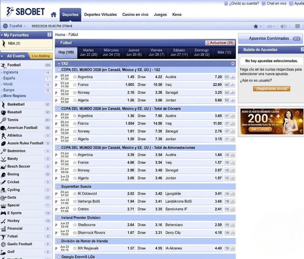 SBOBET88 Promoción de Apuestas
