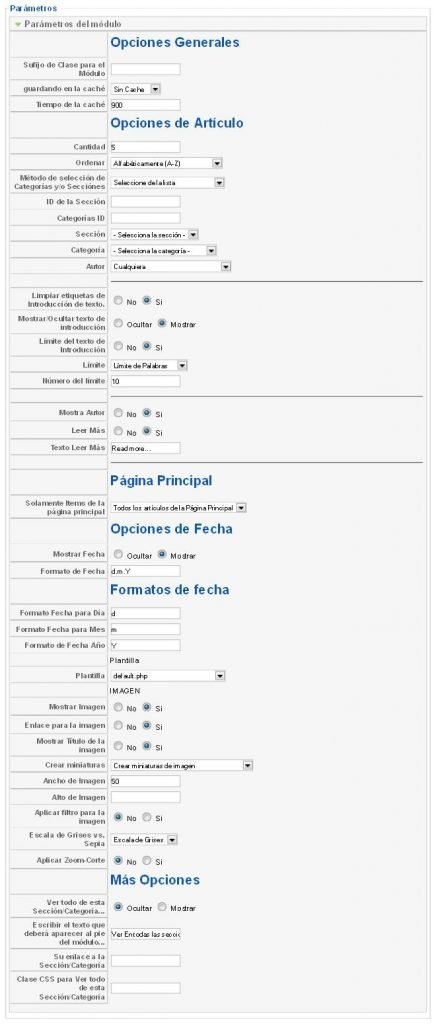 Módulo JU New Ultra para Joomla