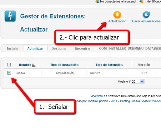 Ejecutar actualzación Ejecutar actualzación