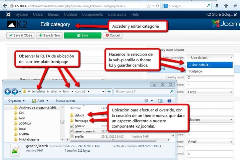 Personalizar Componente K2 Joomla! – Template override