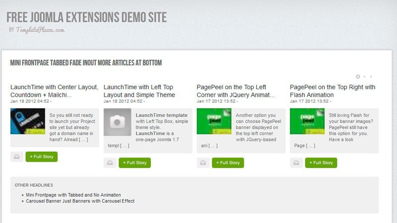 Modulo Mini Frontpage para versiones joomla