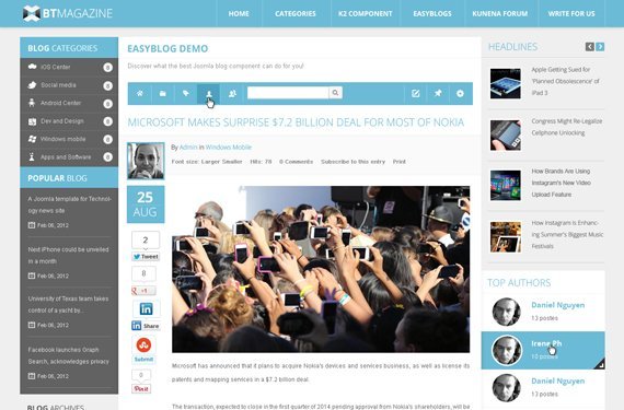 Template Magazine Joomla! 3