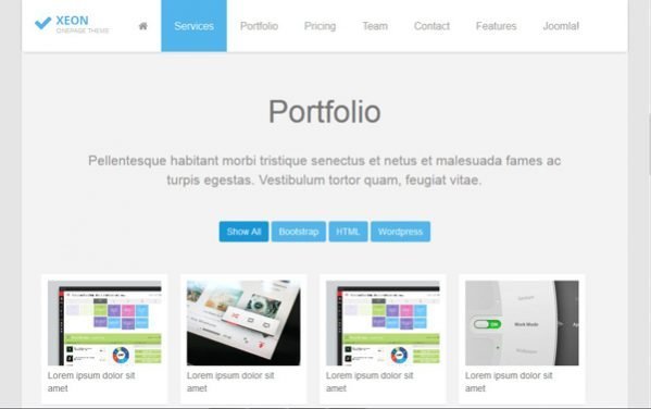 Plantilla joomla OnePage XEON
