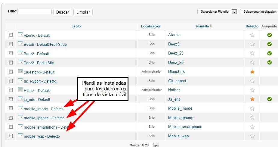 Componente Mobile Joomla