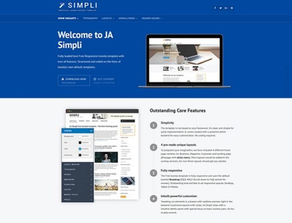 JA Simpli – Joomla Template