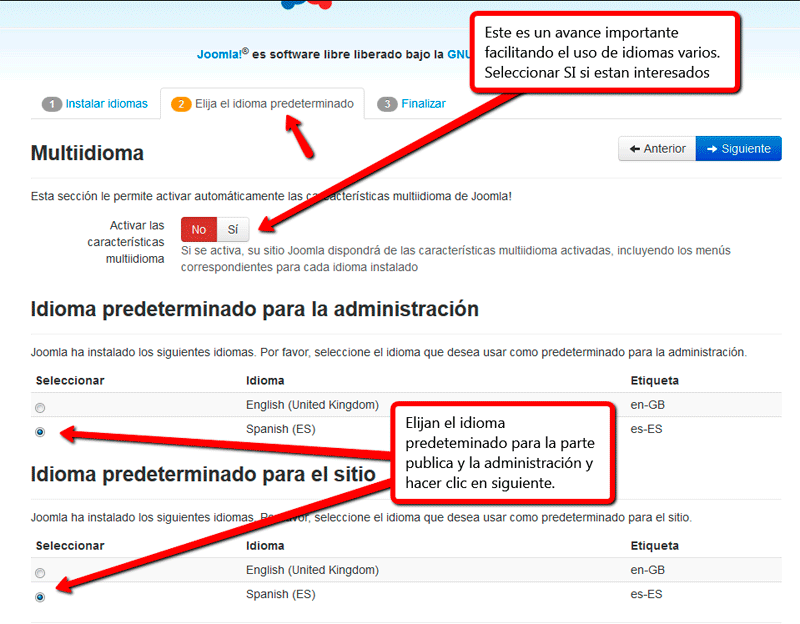 Web Multi idioma Web Multi idioma
