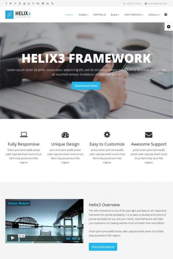 Joomla Framework Helix 3